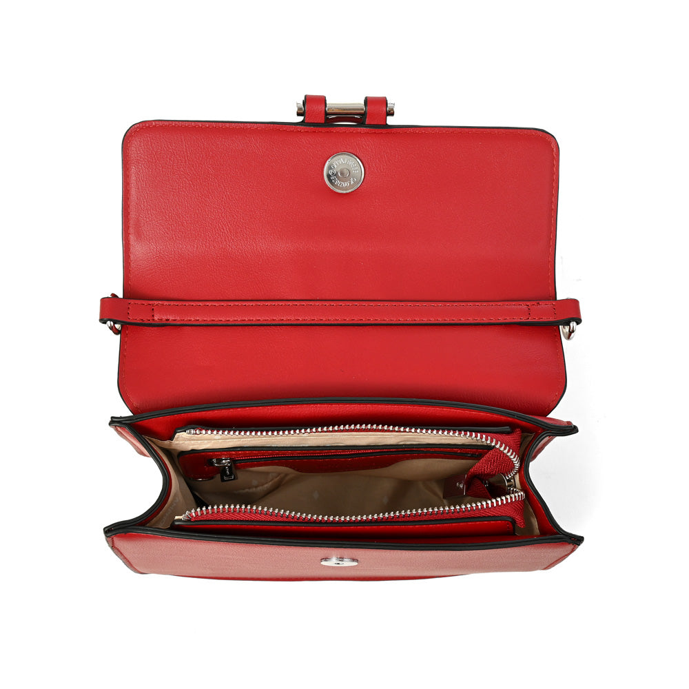 Cartera bandolera amanda mediana rojo