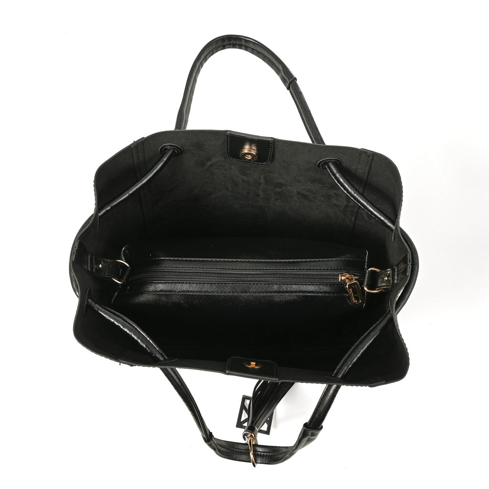 Cartera tote margaret grande negro