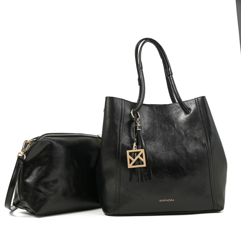 Cartera tote margaret grande negro