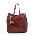Cartera tote margaret grande burdeo
