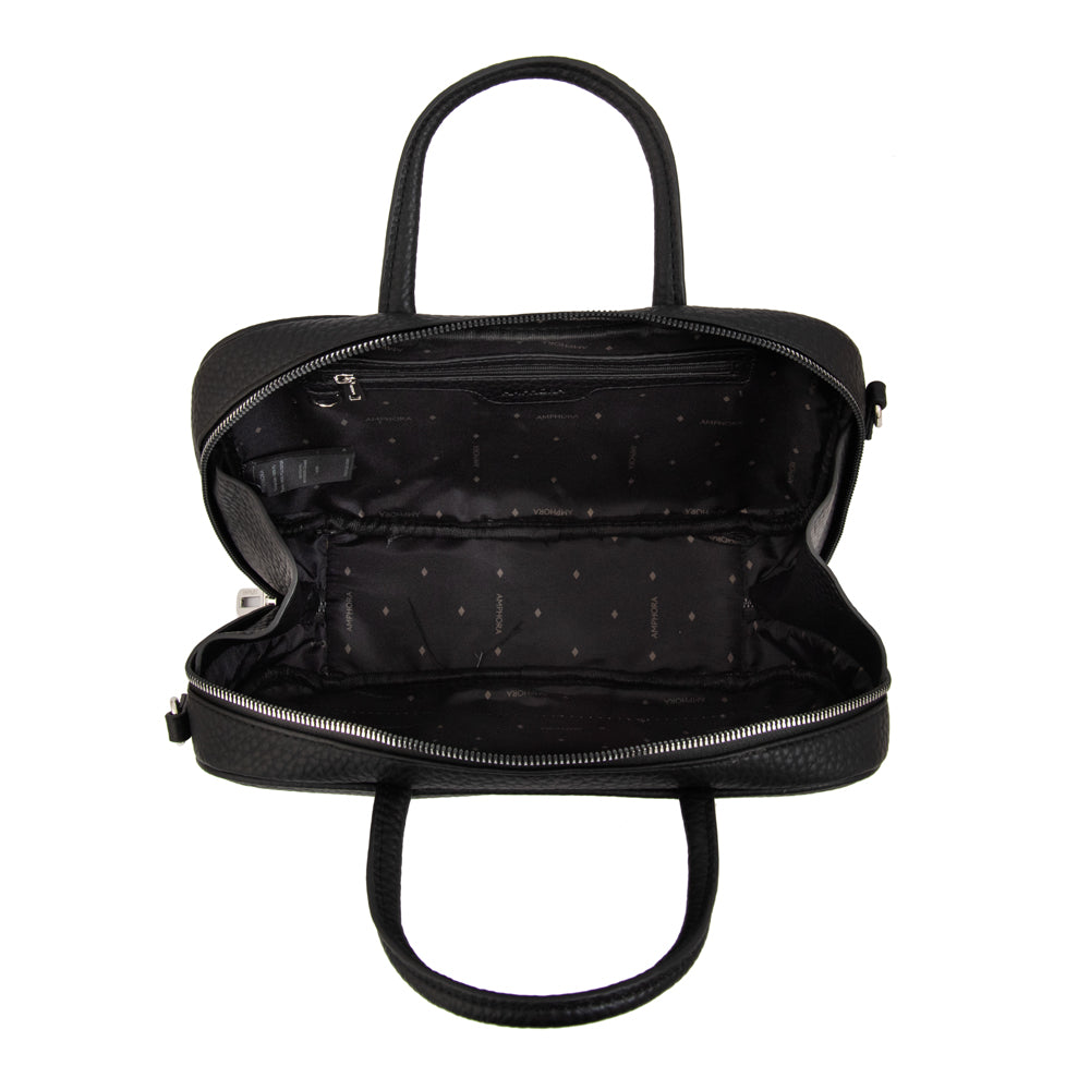 Cartera bandolera con asas hilda mediana negro