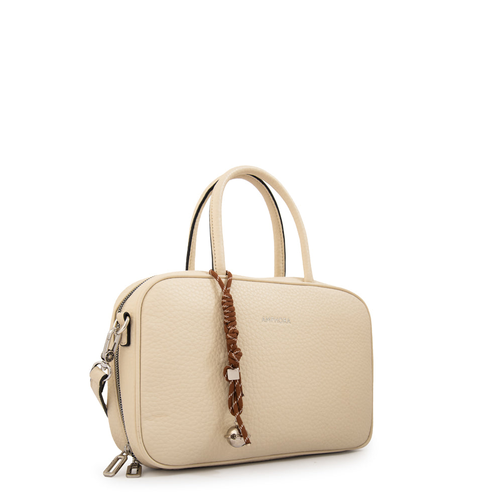 Cartera bandolera hilda mediana blanco crudo
