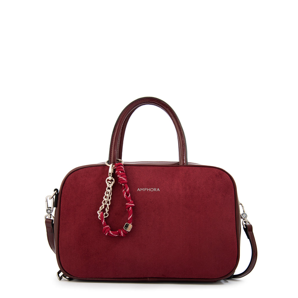 Cartera bandolera hilda mediana burdeo