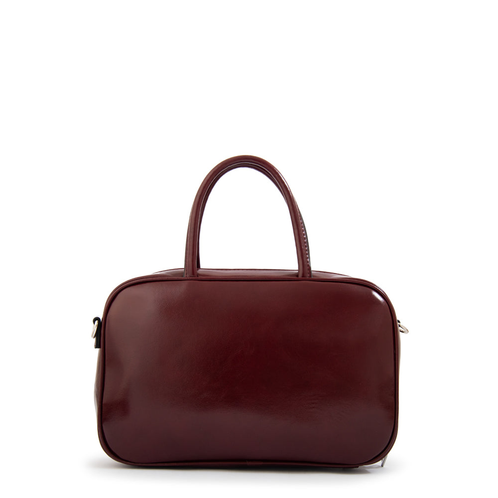 Cartera bandolera hilda mediana burdeo