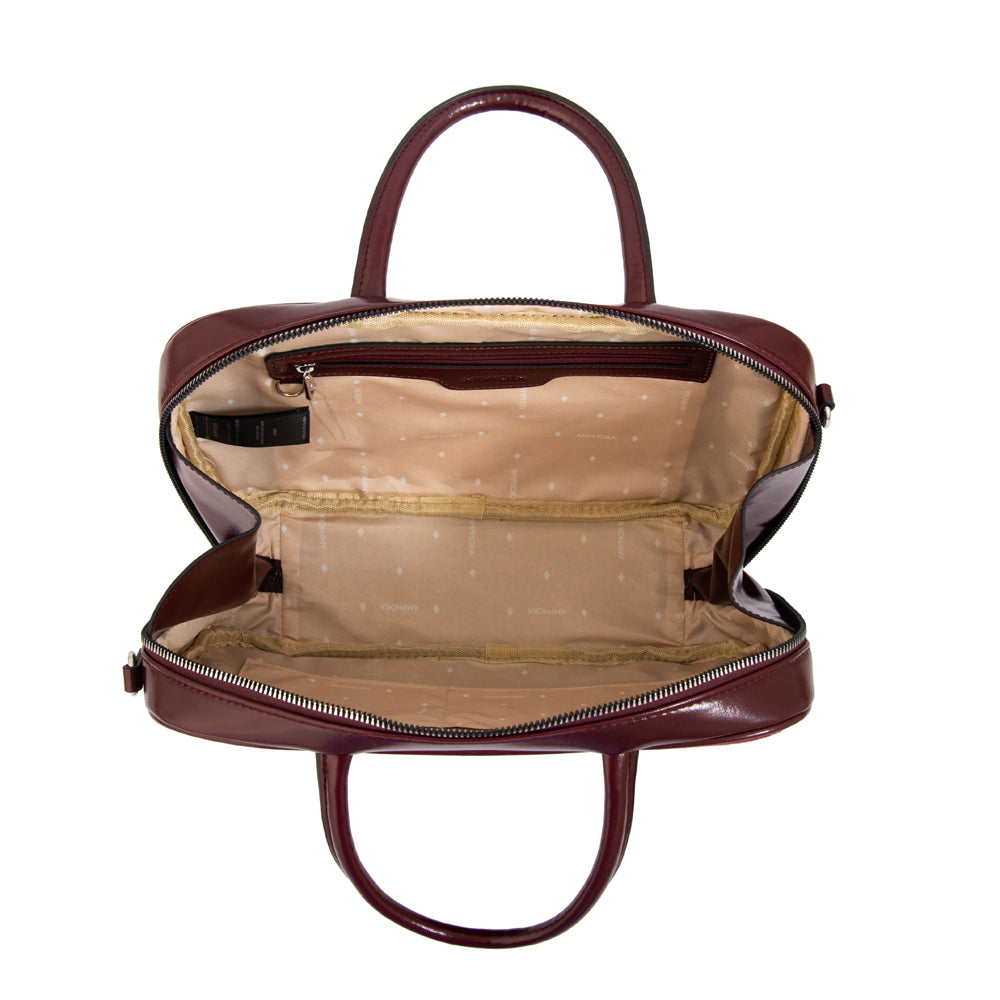 Cartera bandolera hilda mediana burdeo