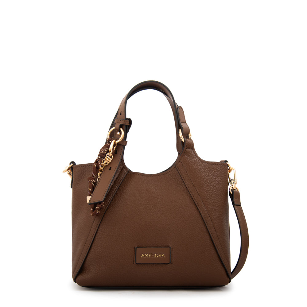 Cartera bandolera margot mediana café oscuro
