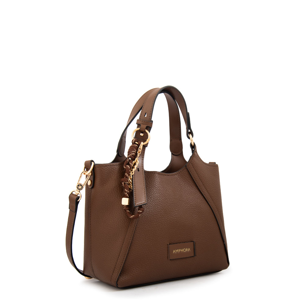 Cartera bandolera margot mediana café oscuro