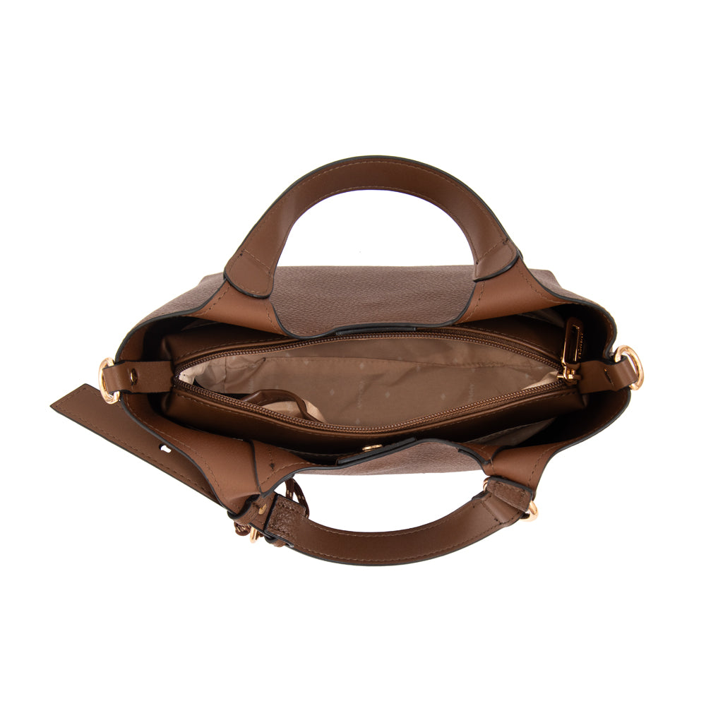 Cartera bandolera margot mediana café oscuro