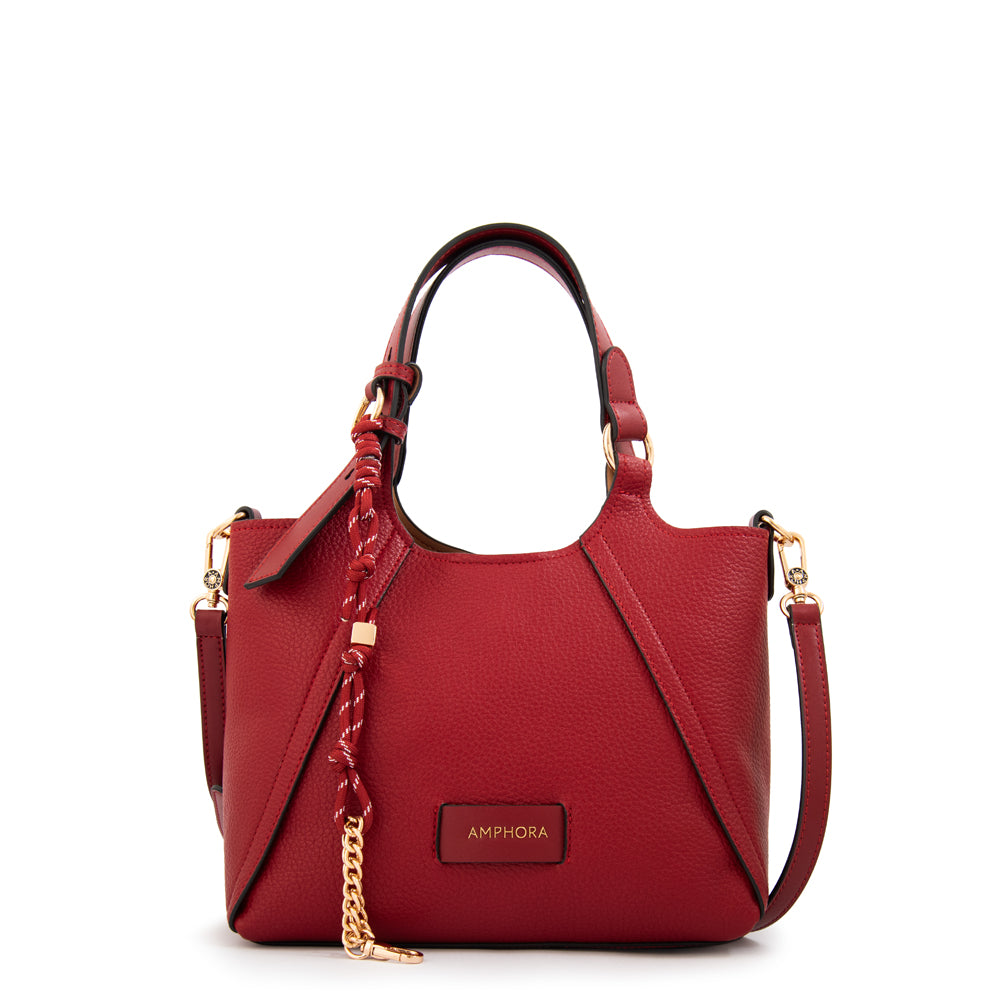 Cartera bandolera margot mediana rojo oscuro