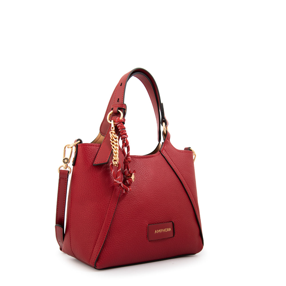 Cartera bandolera margot mediana rojo oscuro