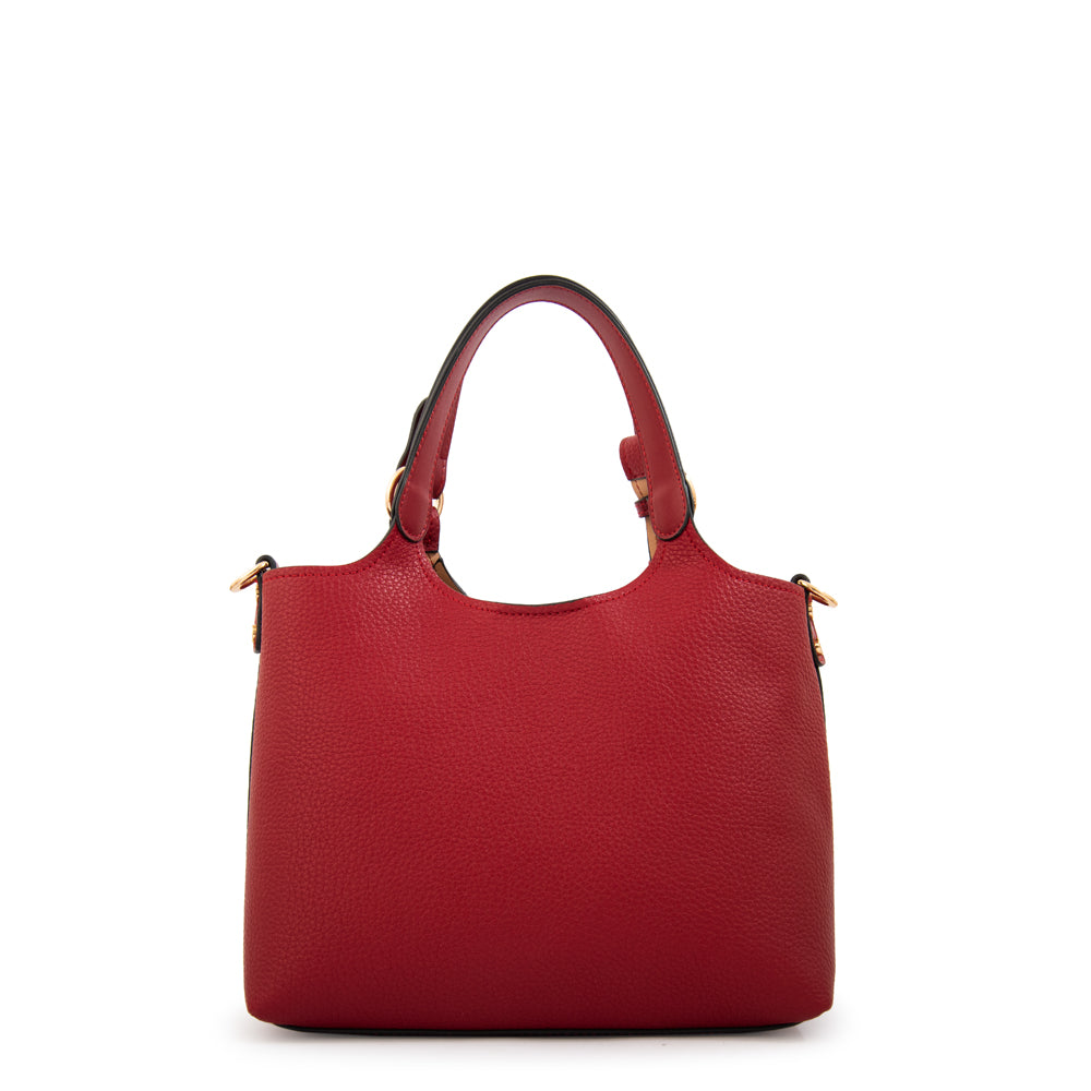 Cartera bandolera margot mediana rojo oscuro