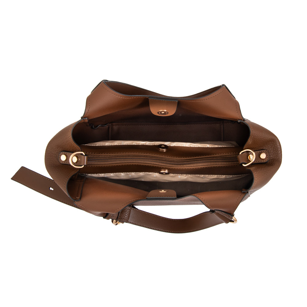 Cartera tote margot grande café oscuro