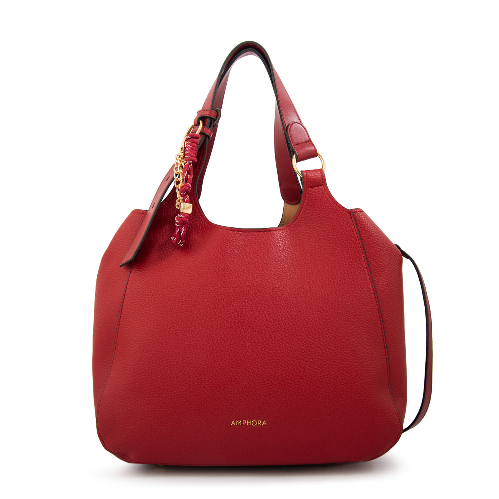 Cartera tote margot grande rojo oscuro