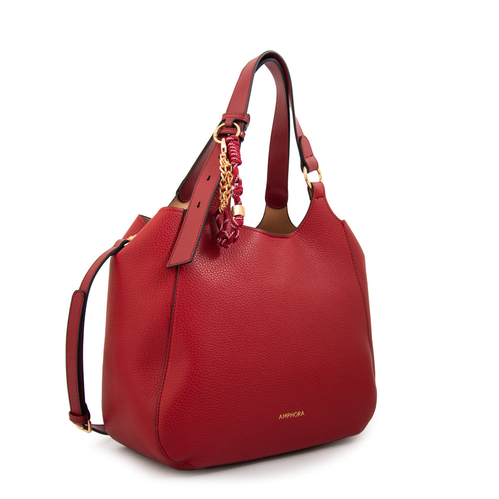 Cartera tote margot grande rojo oscuro