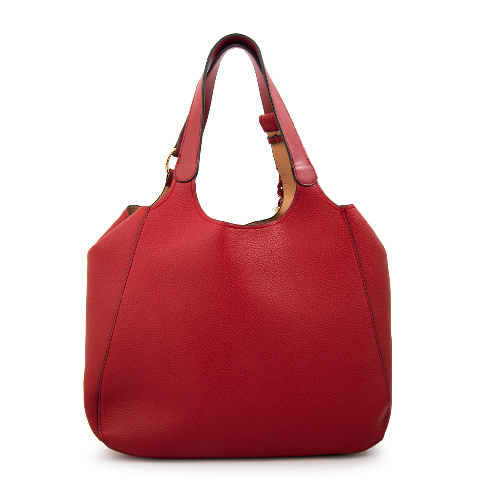 Cartera tote margot grande rojo oscuro