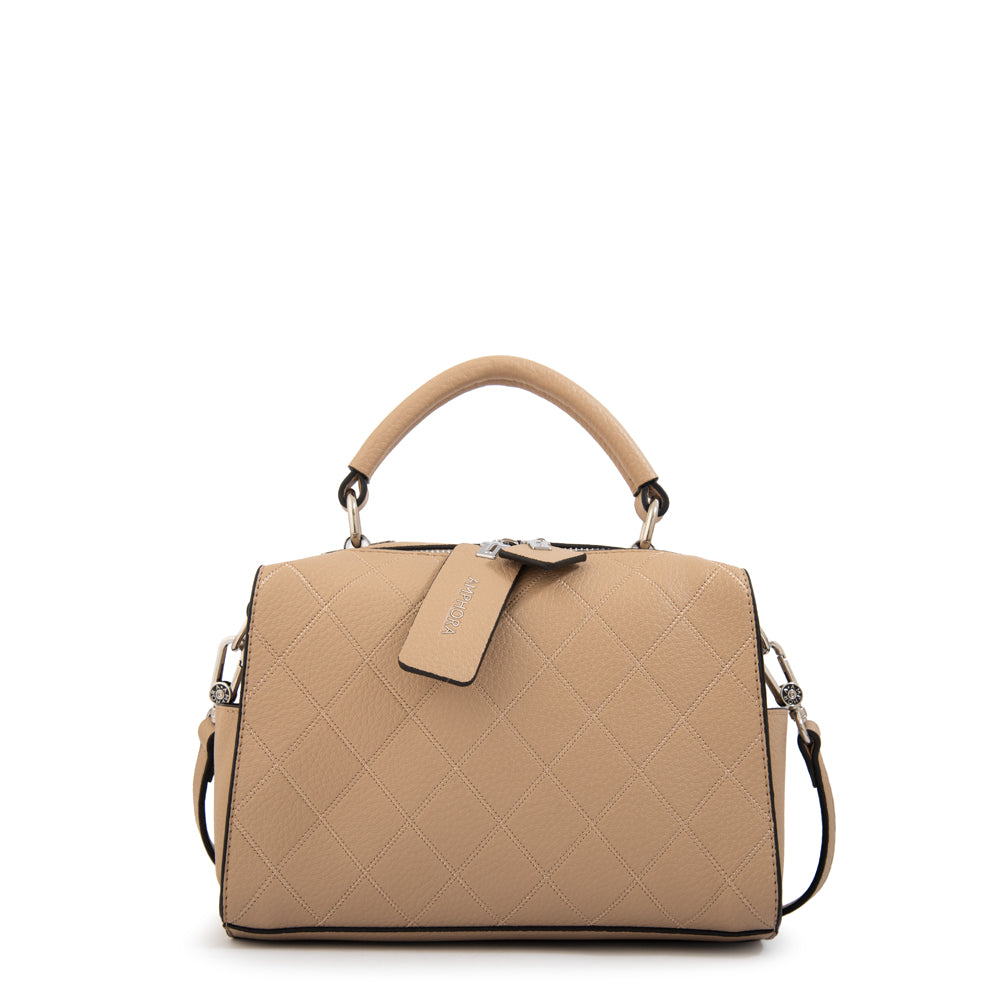 Cartera tote baul damaris mediana beige