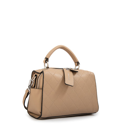 Cartera tote baul damaris mediana beige