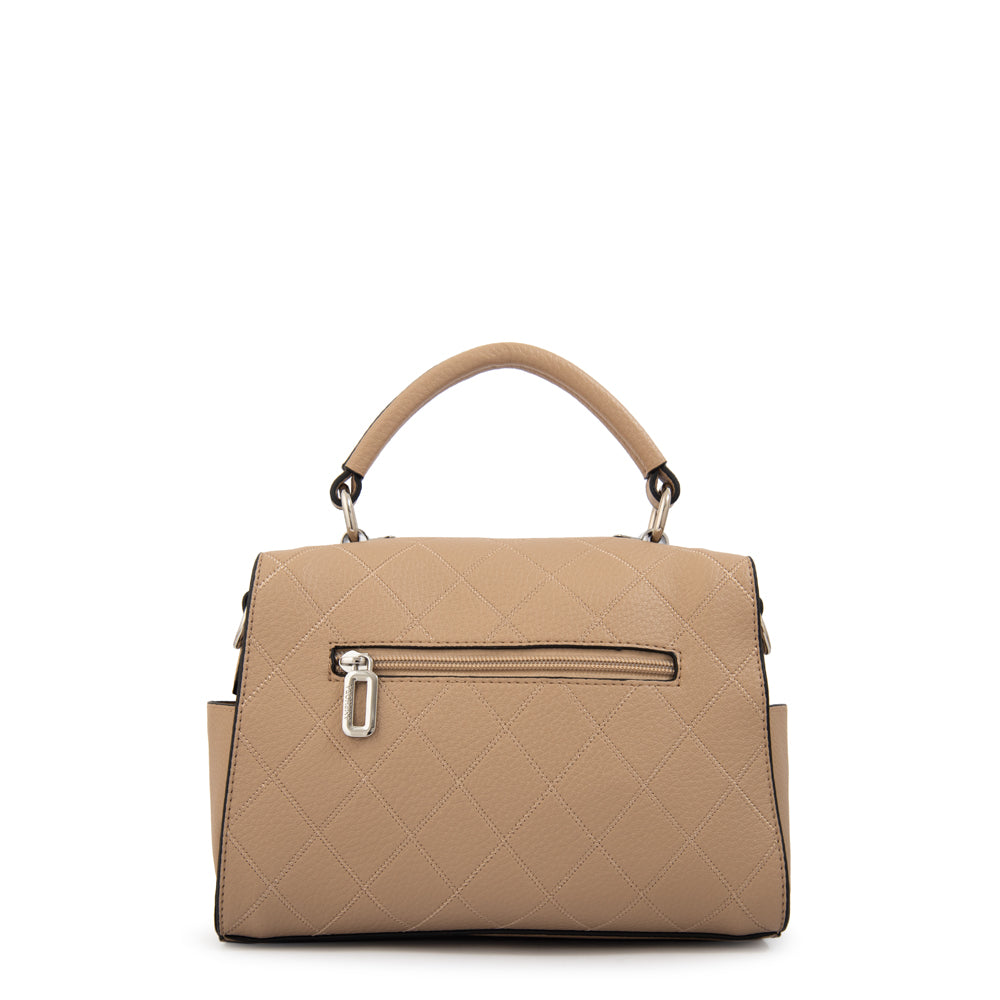 Cartera tote baul damaris mediana beige