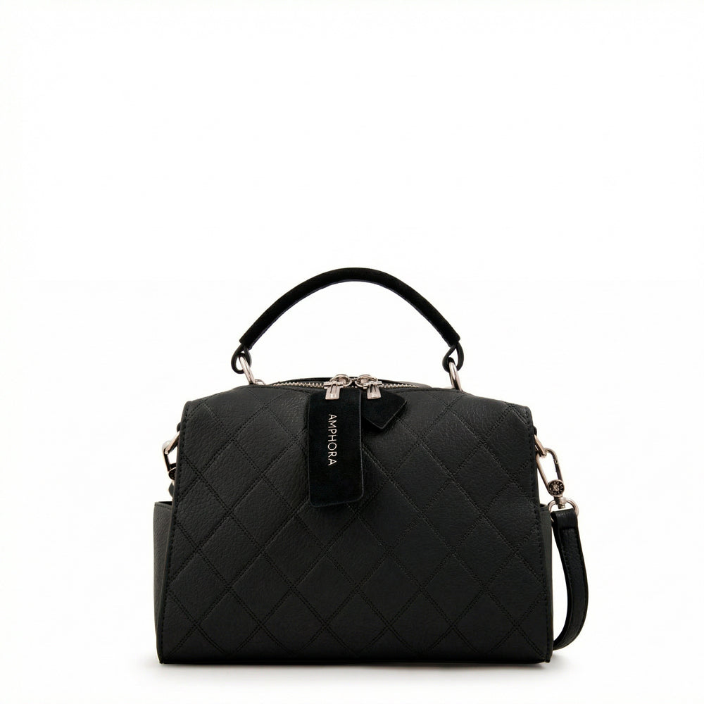 Cartera tote baul damaris mediana negro
