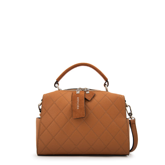 Cartera tote baul damaris mediana camel