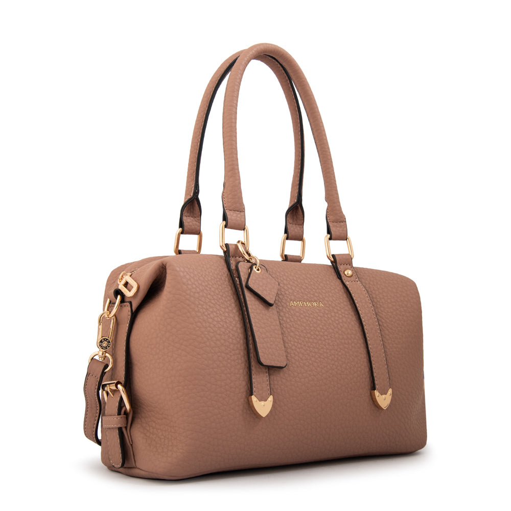 Cartera tote baul geraldine mediana rosa viejo