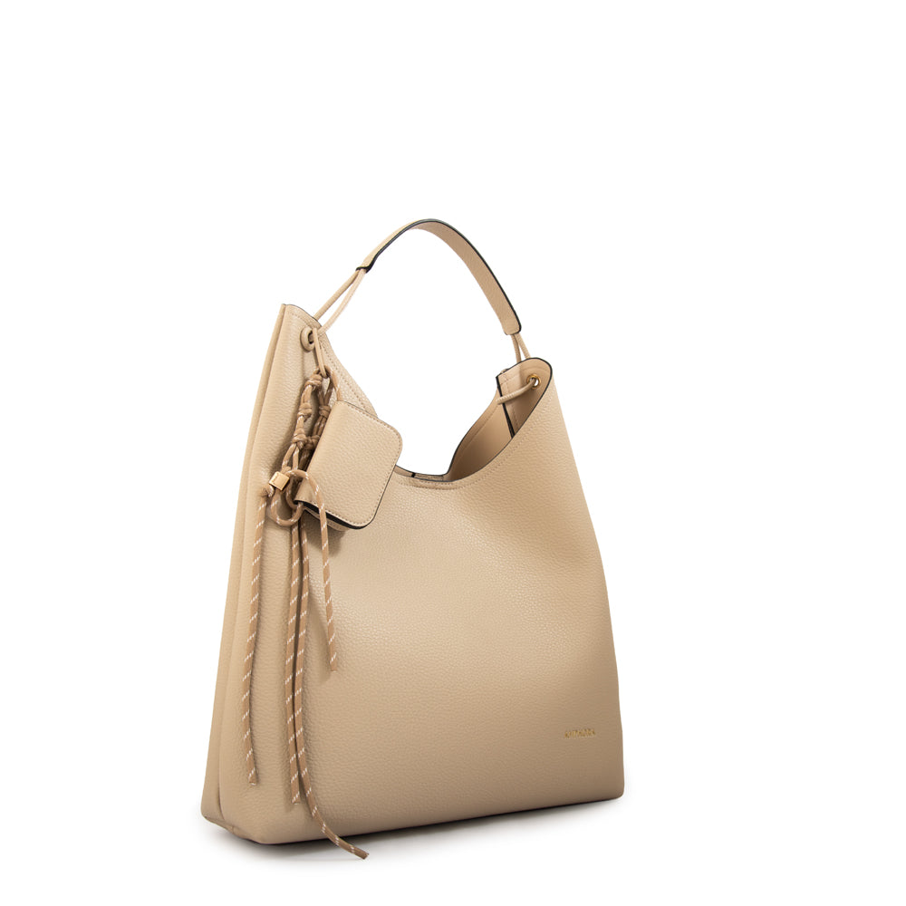 Cartera corte recto maida grande beige