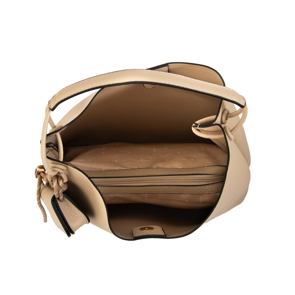 Cartera corte recto maida grande beige