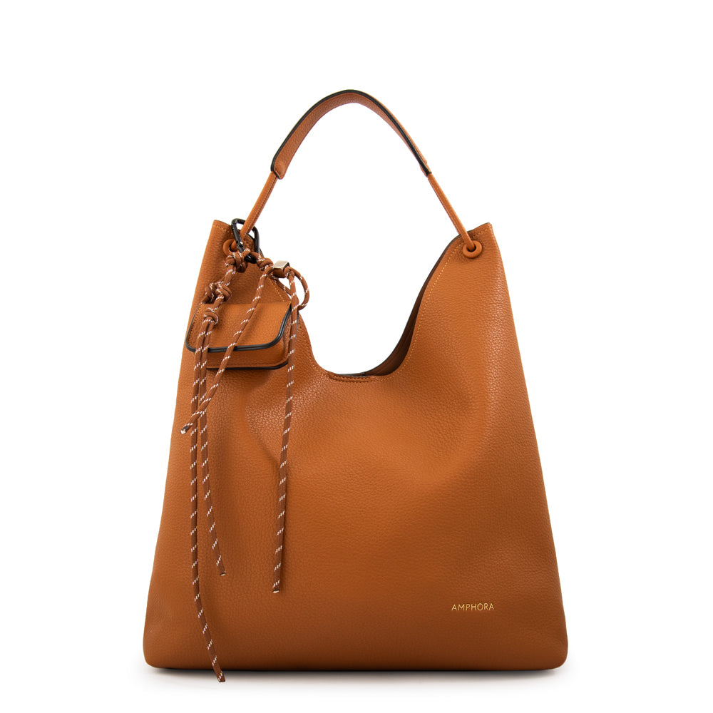 Cartera corte recto maida grande camel