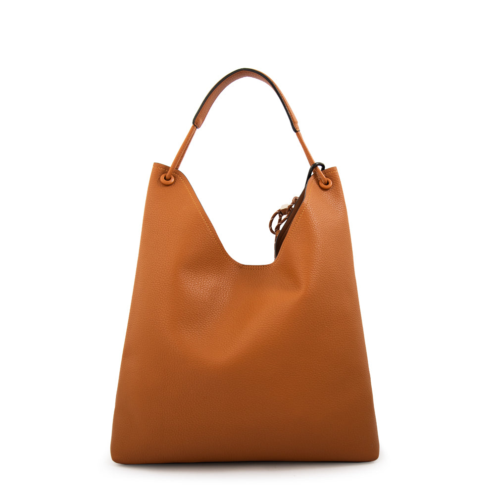 Cartera corte recto maida grande camel