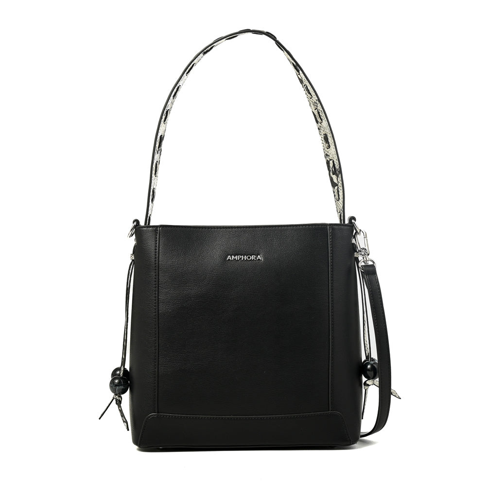 Cartera corte recto edith mediana negro