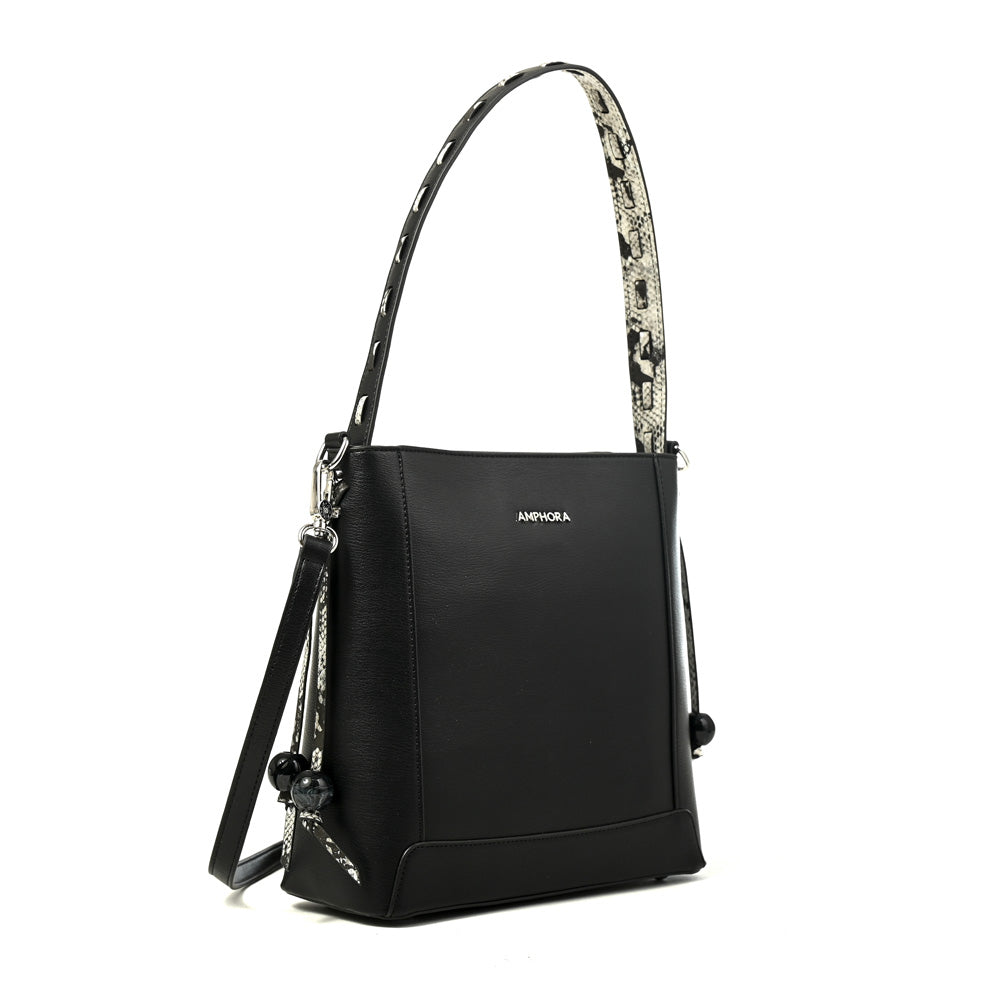 Cartera corte recto edith mediana negro