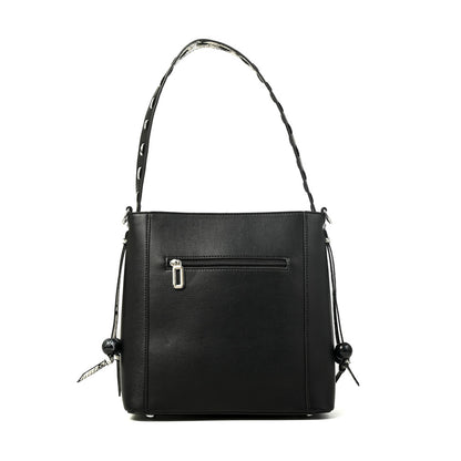 Cartera corte recto edith mediana negro