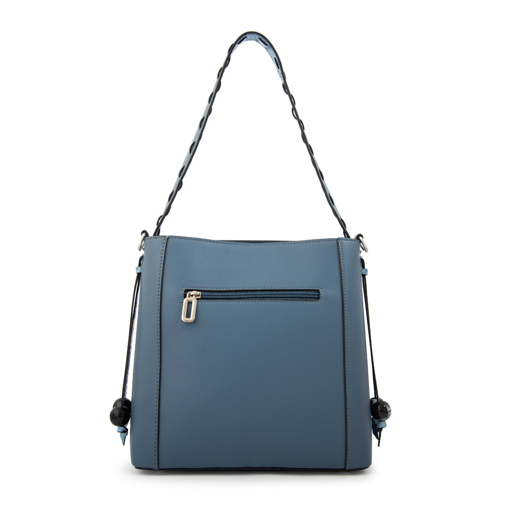 Cartera corte recto edith mediana denim