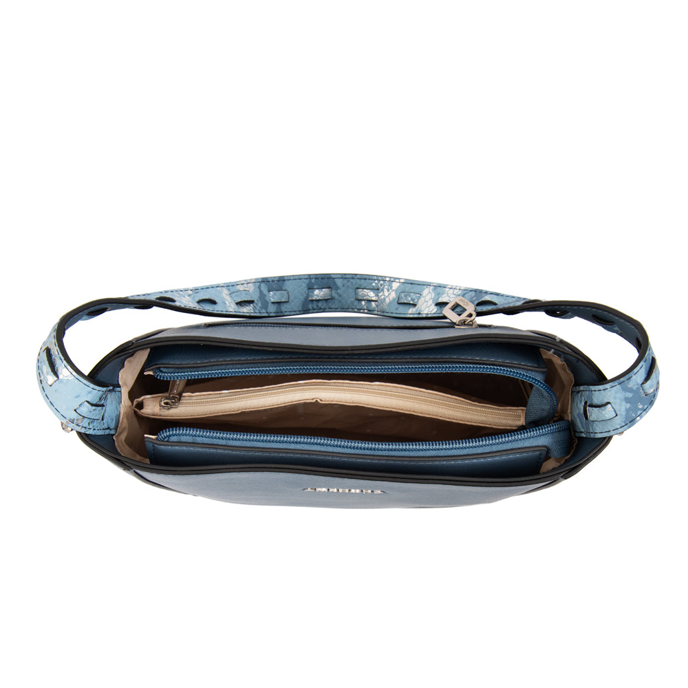 Cartera corte recto edith mediana denim