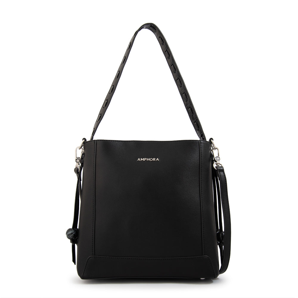 Cartera corte recto edith mediana negro