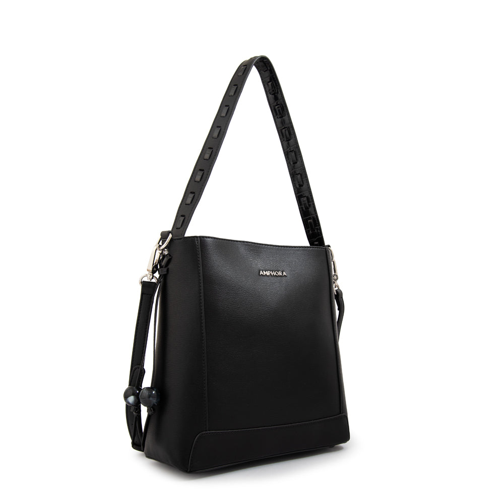 Cartera corte recto edith mediana negro