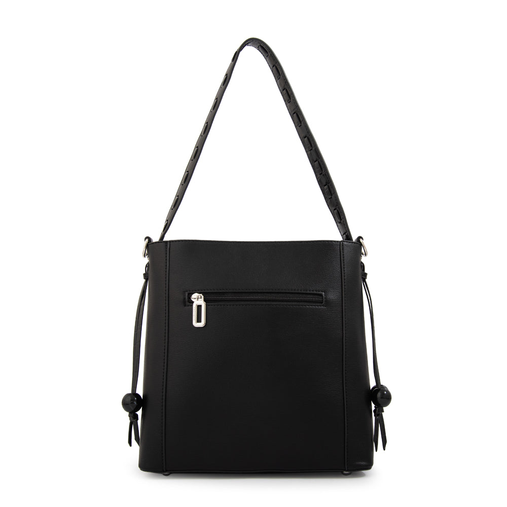 Cartera corte recto edith mediana negro