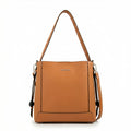 Cartera corte recto edith mediana camel