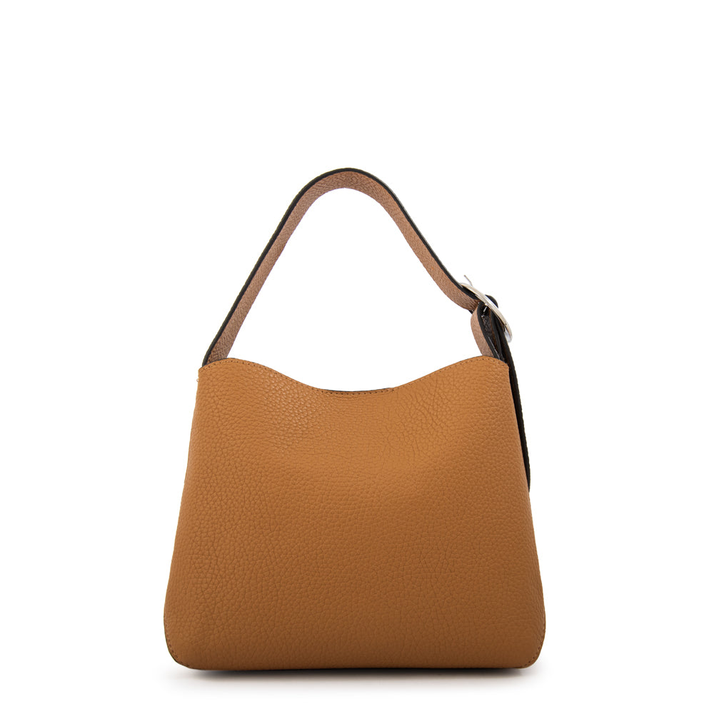Cartera bandolera dominga mediana beige oscuro