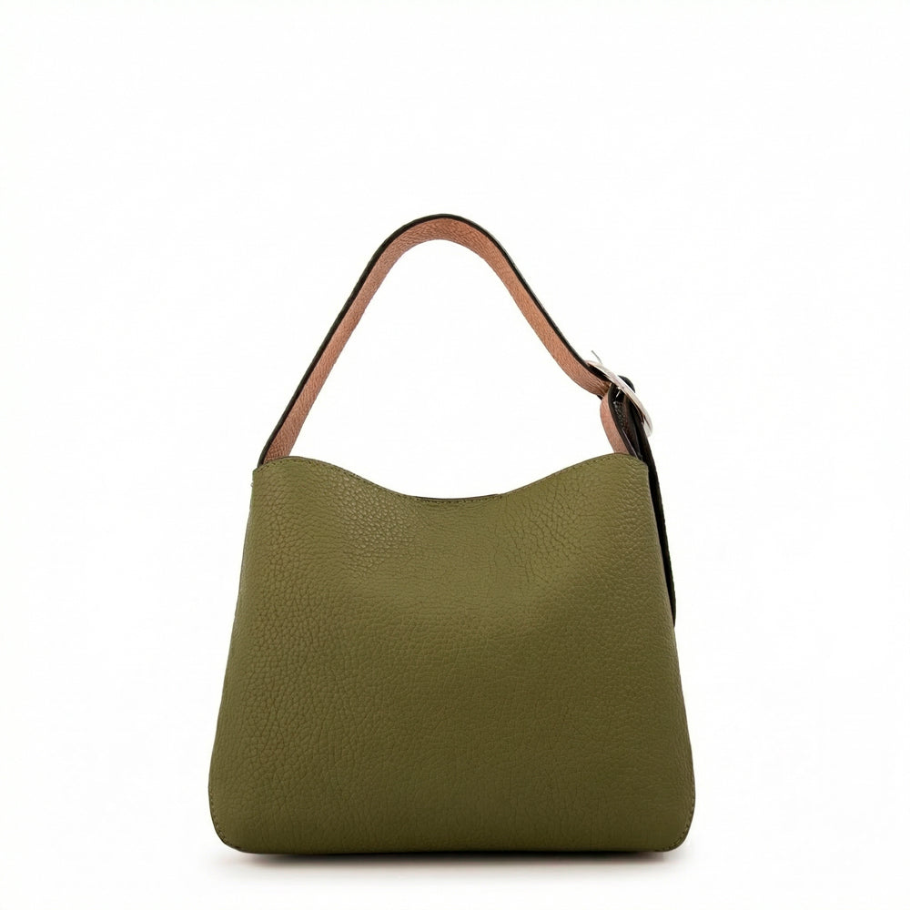 Cartera bandolera dominga mediana verde oliva