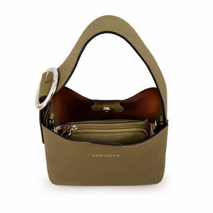 Cartera bandolera dominga mediana verde oliva