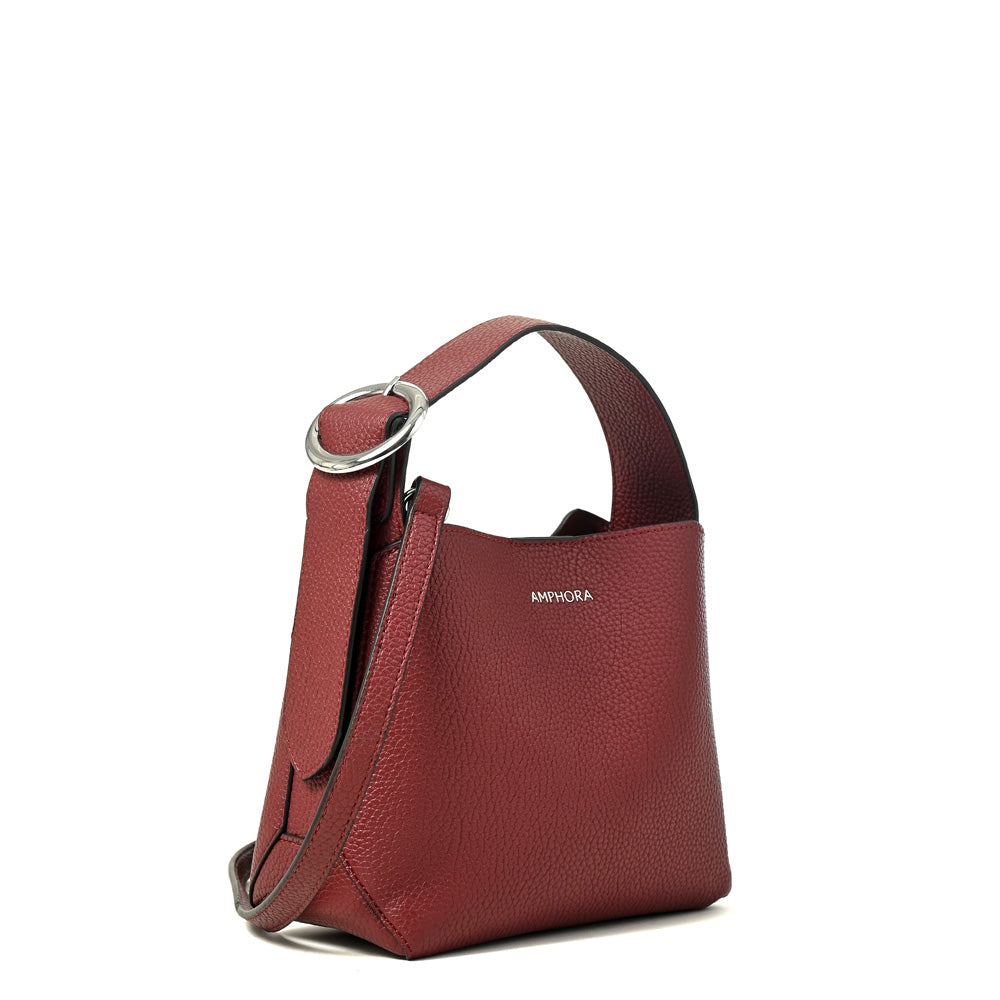 Cartera bandolera dominga mediana burdeo