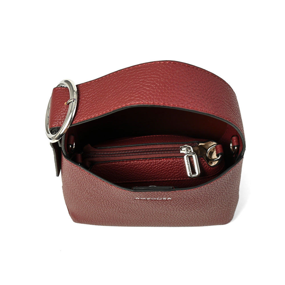 Cartera bandolera dominga mediana burdeo