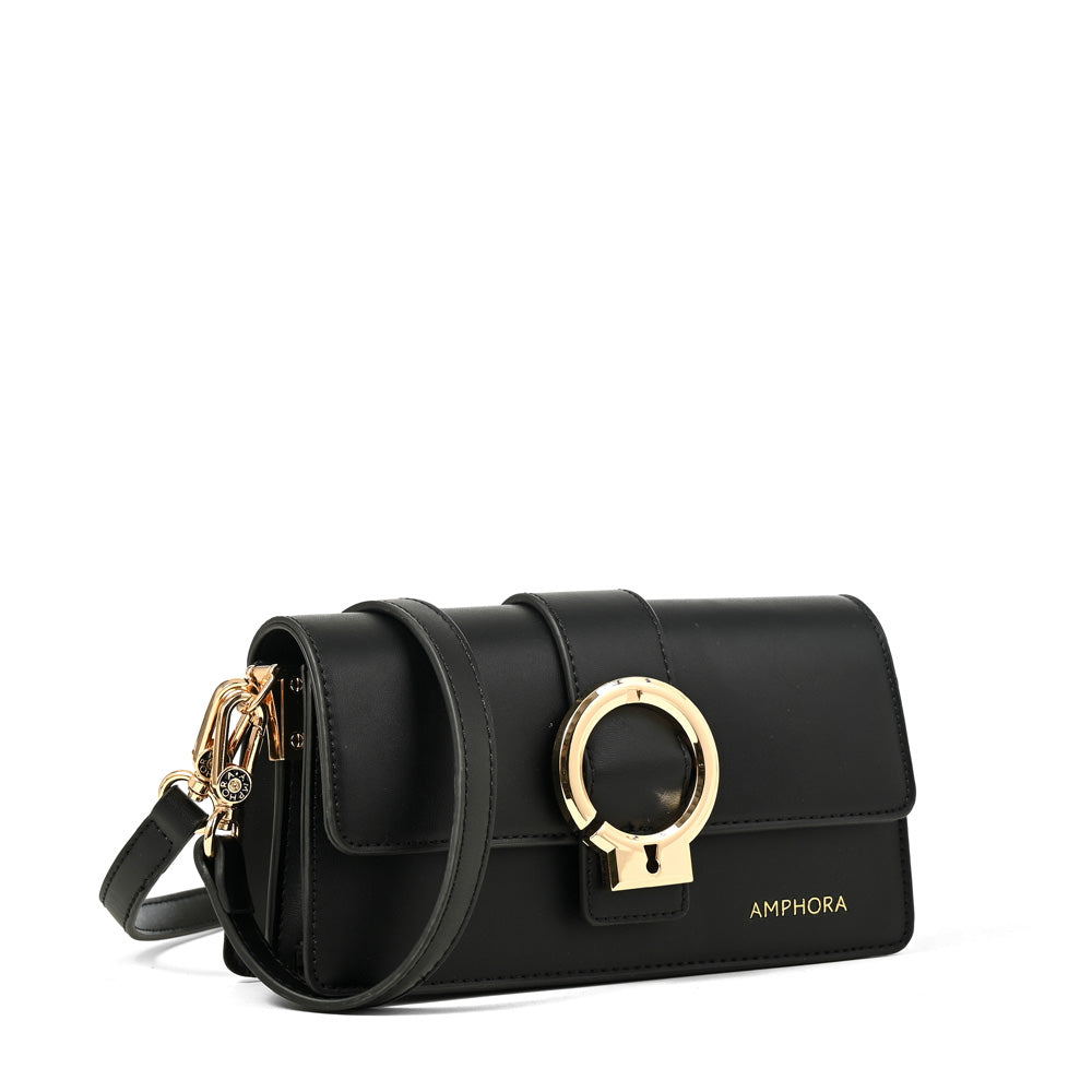 Cartera bandolera luciana pequeña negro