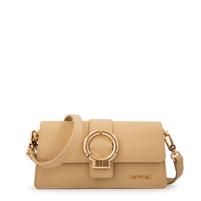 Cartera bandolera luciana pequeña beige
