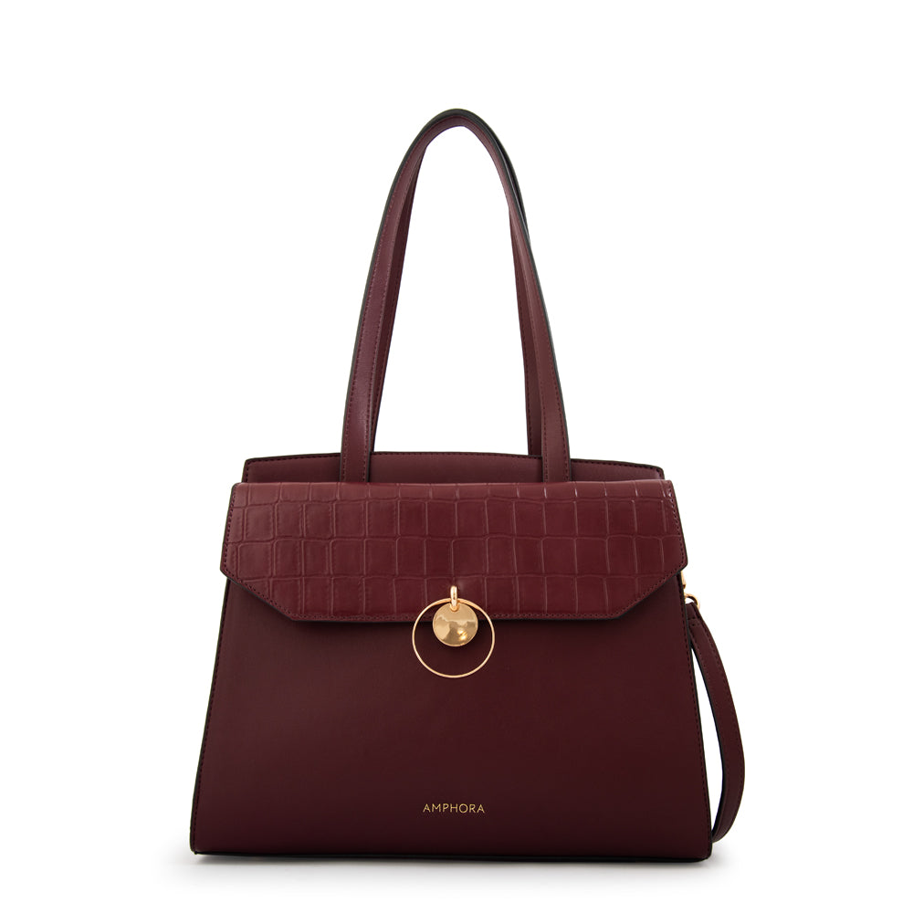 Cartera tote maggie burdeo