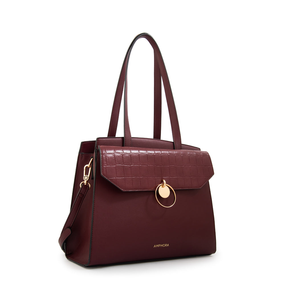 Cartera tote maggie burdeo