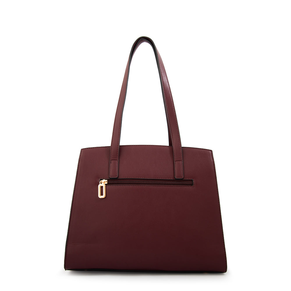 Cartera tote maggie burdeo