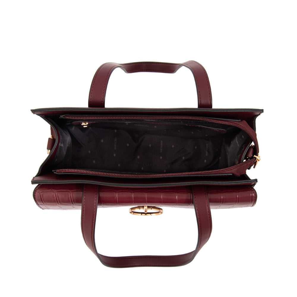 Cartera tote maggie burdeo