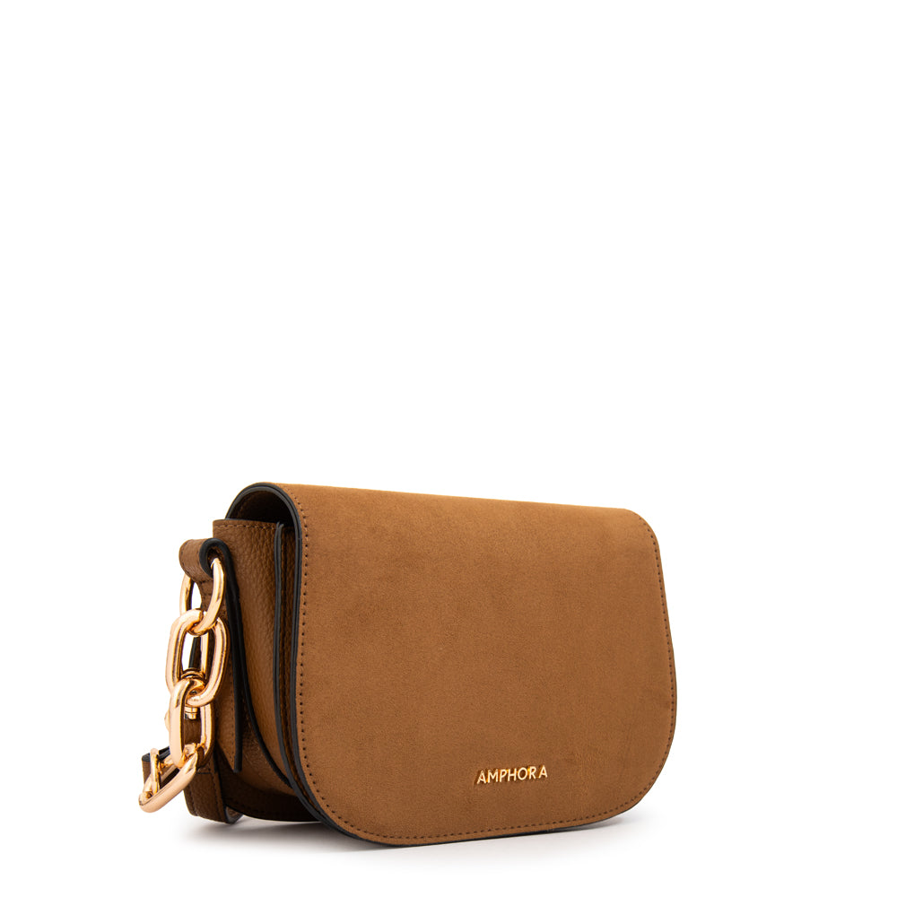 Cartera bandolera chiara café